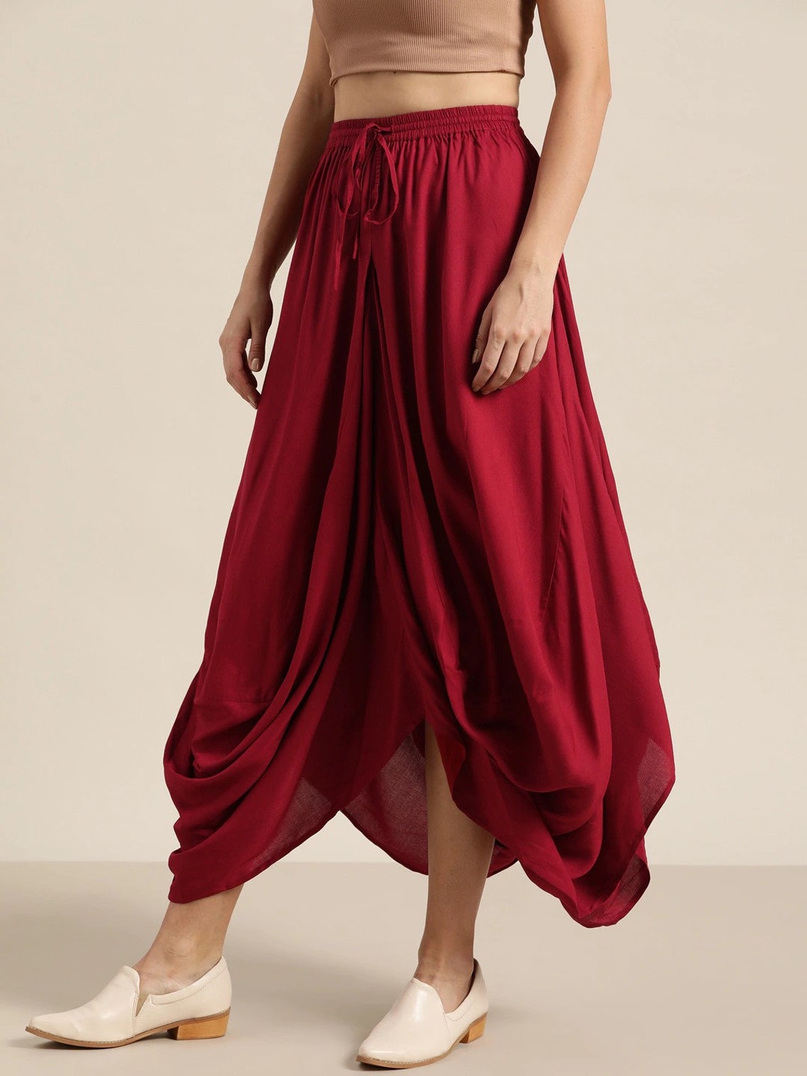 Designer Indian Dhoti Style Skirt for Women Asymmetrical | Etsy