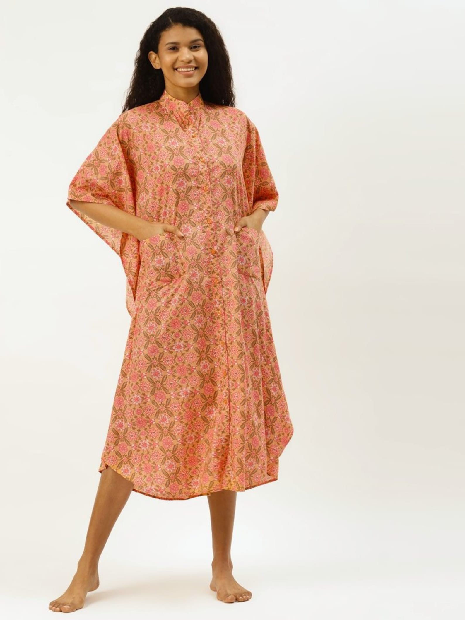 Printed Kaftan Indian Cotton Caftan Lounge Wear Beach Dress Etsy