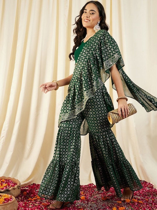 crop top with sharara and dupatta