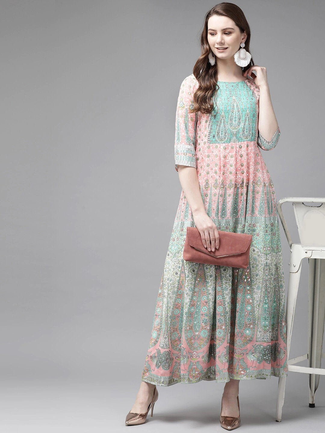 summer anarkali dress