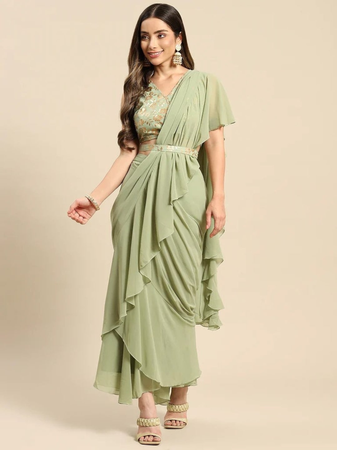 Indo Western Frill Gown – Akilah