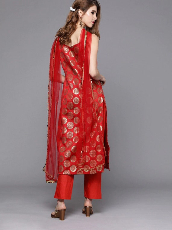 Women Black Kurta Kurti with Trousers Pants Set Indian Pakistani Dress |  eBay