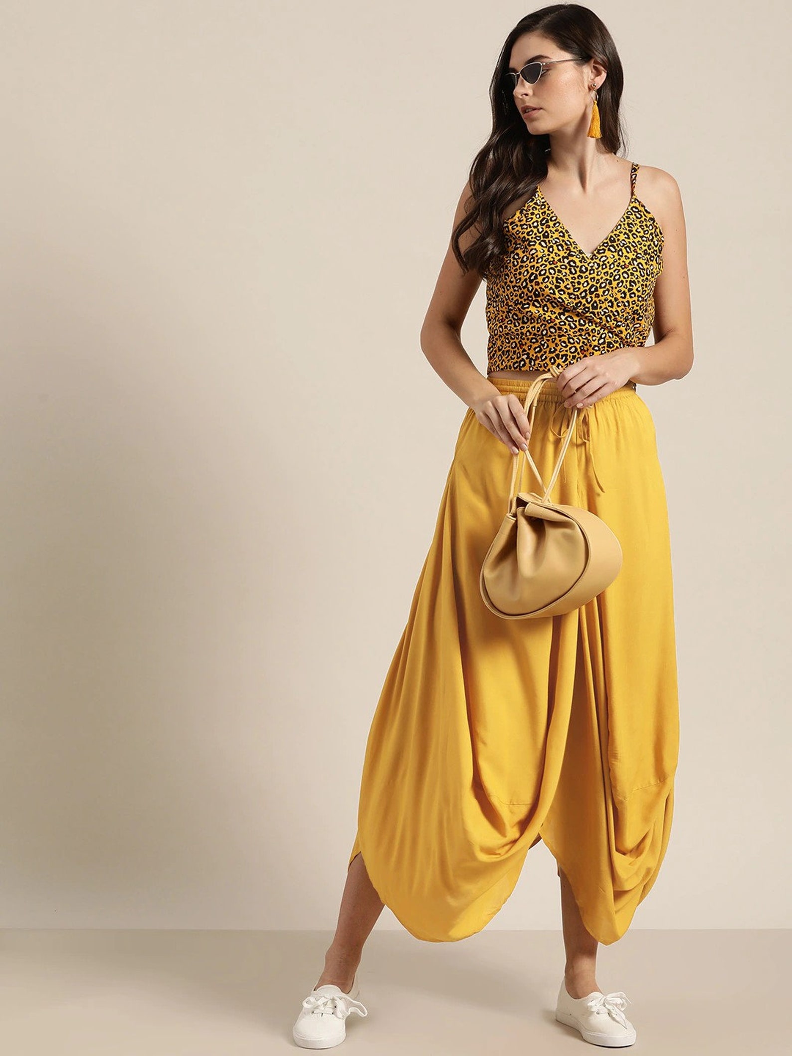 Designer Indian Dhoti Style Skirt for Women Asymmetrical Etsy