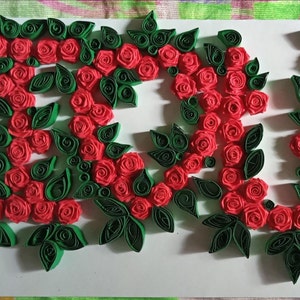 Handgemachte Papier Quilten Karte, ich liebe Sie Papier Quilten Karte für sie/ er, Valentinstag-Karte, Geburtstagskarte, Jahrestags-Karte, Grußkarte