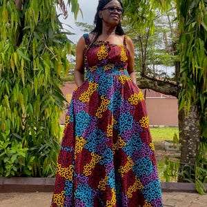 Kitenge Maxi Dress - Etsy
