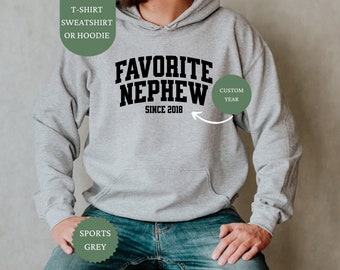 Custom Favorite Nephew Funny Sweatshirt, Favorite Nephew Crewneck, Personalized Favorite Nephew Shirt, Funny Family Apparel, Gift from Aunt