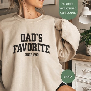 Custom Favorite Child Funny Sweatshirt, Dad’s Favorite Unisex Crewneck, Favorite Kid Shirt, Funny Family Apparel, Funny Daughter Gifts