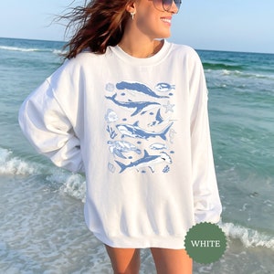 Vintage 90s Sea Animal Sweatshirt, Retro Ocean Beach Hoodie, Trendy Ocean Inspired Sweater, Nostalgia Adult Crewneck, Ocean Beach Hoodie