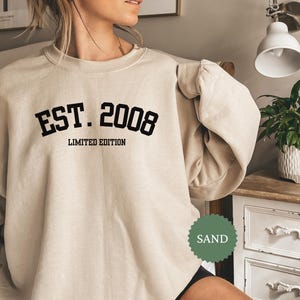 18th Birthday Sweatshirt, 18th Birthday Gifts For Girls, Happy 18th Birthday Sweater,  2008 Limited Edition Hoodie, 18th Birthday Party Gift