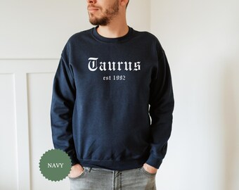 Custom Taurus Sweatshirt, Personalized Taurus Sweater, Taurus Gift, Taurus Astrology Hoodie, April Birthdate, May Birthday Gift