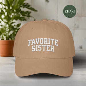 Favorite Sister Embroidered Baseball Hat, Funny Favorite Sister Dad Cap Embroidery, Sibling Birthday Gifts, Funny Gag Gift, Soul Sister Gift