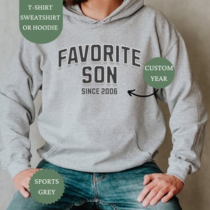 Custom Favorite Son Funny Sweatshirt, Mom’s Favorite Unisex Crewneck, Personalized Favorite Kid Shirt, Funny Family Apparel, Funny Son Gifts