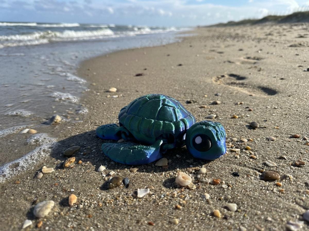 Turtle Sea Tortoise - 3D Printed Articulated Turtle - Sensory Stress ...