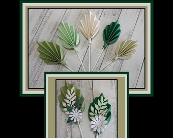 Palm Leaf Spear Cupcake Toppers for Luau-Themed Parties, Boho Cupcake Toppers,Baby Shower Decoration, Bridal Shower, Birthday