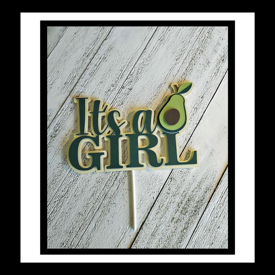 Avocado Baby Shower for a Girl, Avocado Cake Topper,green Baby Shower