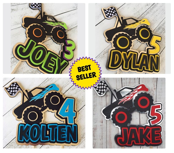 Monster Truck Birthday MONSTER Truck Cake Topper Monster - Etsy
