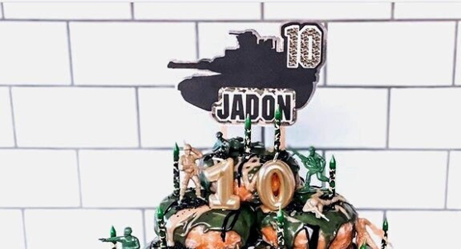 Army Tank Cake Topper Military Birthday Marine Camo Cake Etsy
