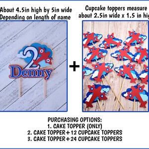 Airplane Cake Topper, Time Flies Cake Topper, Name, Pilot Birthday ...