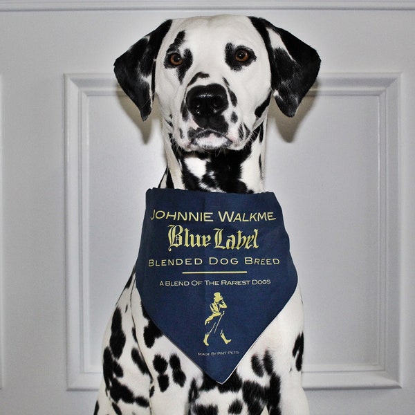 Johnny Walkme Dog Bandana - Cravate sur Pet Bandana, Dog Bandana avec logo, Dog Apparel, Dogs Bandana, Graphic Bibs