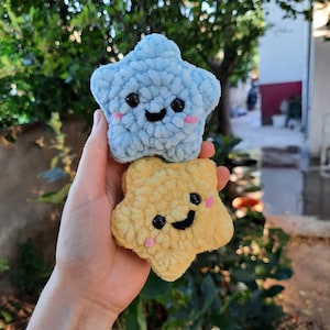Kawaii Star Crochet Plush, Cute Anxiety Toy, Star Keychain