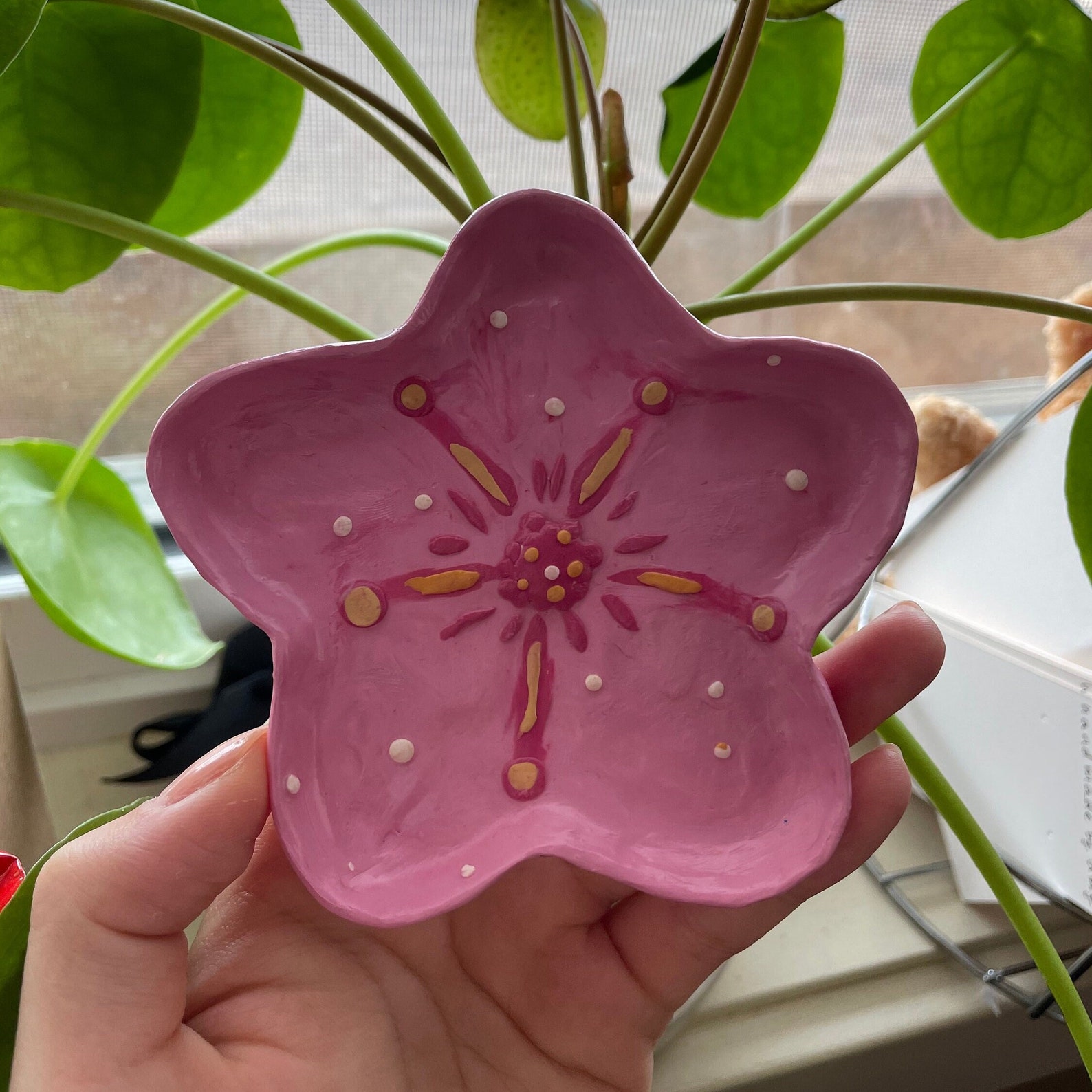 Handmade Polymer Clay Sakura Flower Trinket Tray Tray for Etsy