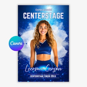 Cheerleader & Dance Canva Template: Senior Sports Banner (24x36&quot; Digital Download)