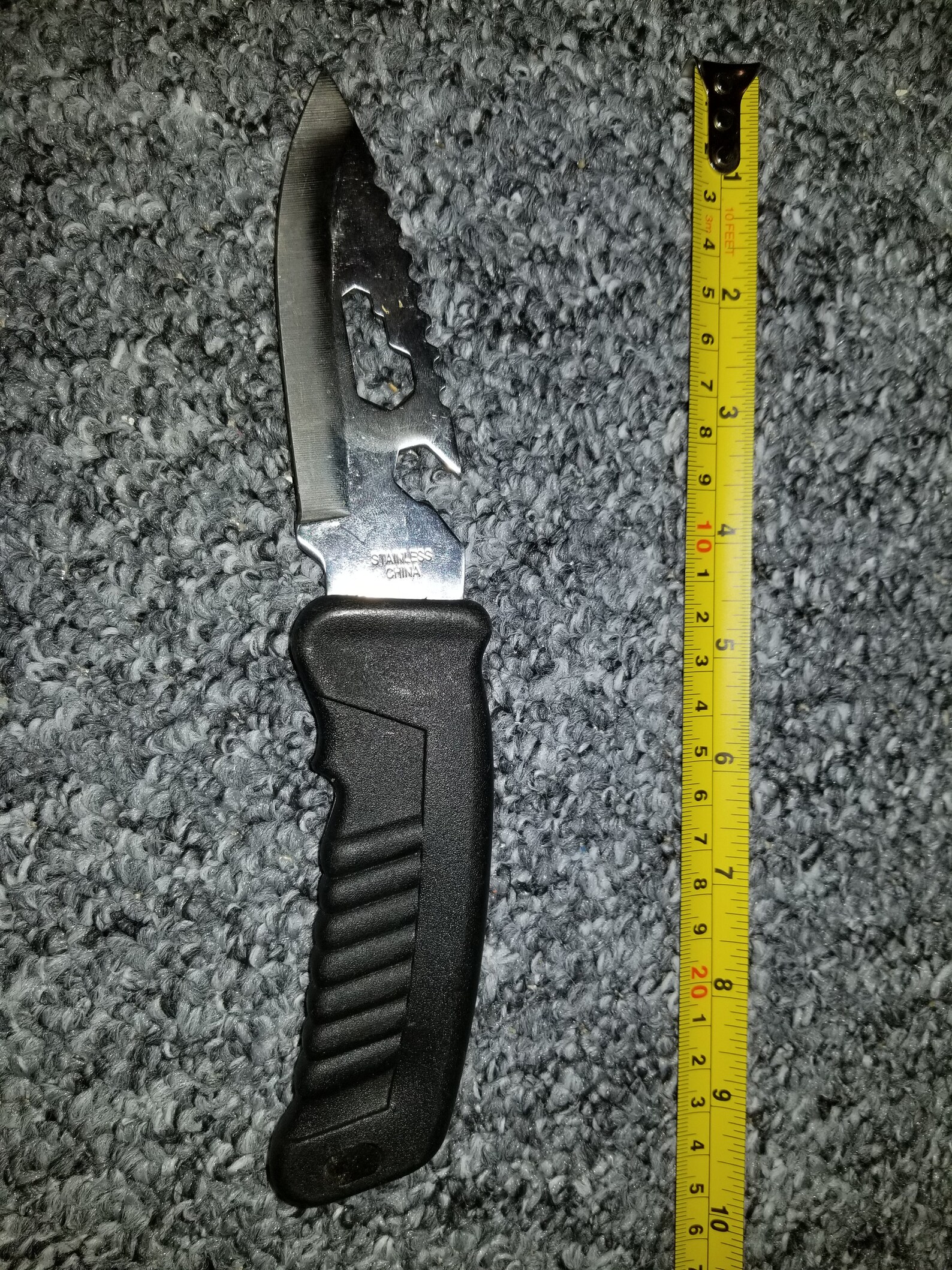 Knife/blade/dagger With Fish Hook and Serrated Edge and Bottle Etsy