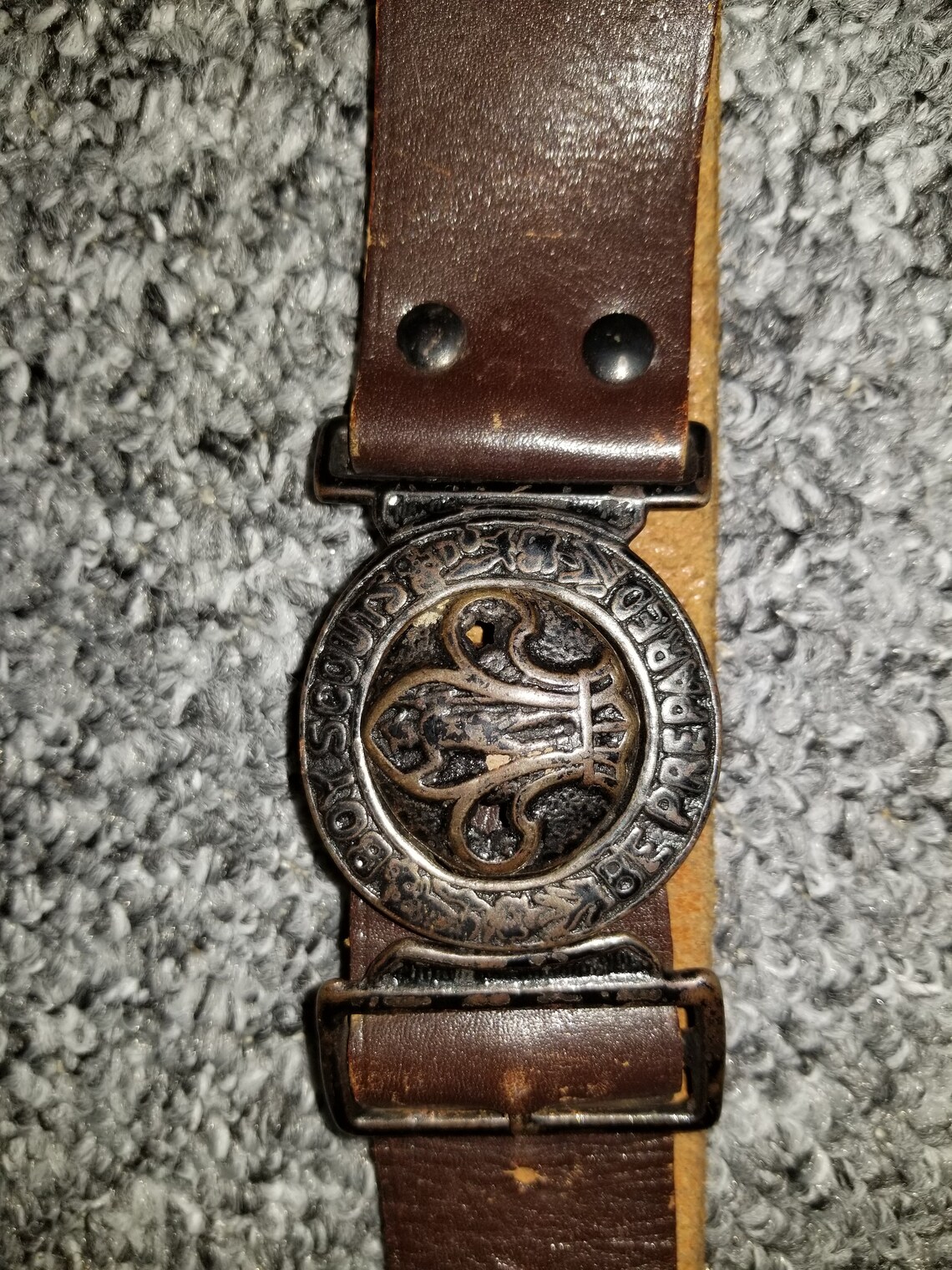Vintage/antique Early Boy Scouts Leather Belt With Original Etsy