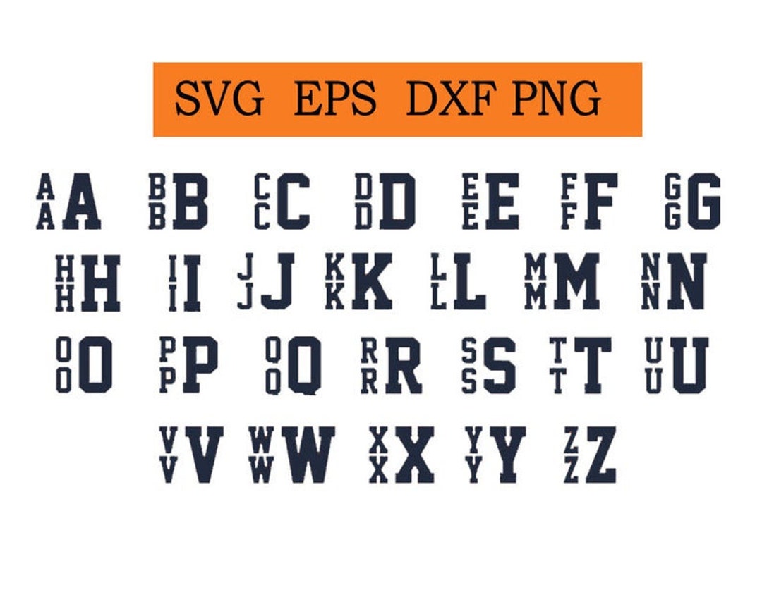 Boys Stacked Monogram Svg / Eps / Dxf / Jpg Files Files for Cricut