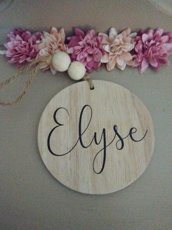 Rustic Child Name Tag Baby Name Tag Baby Announcement Tag Etsy