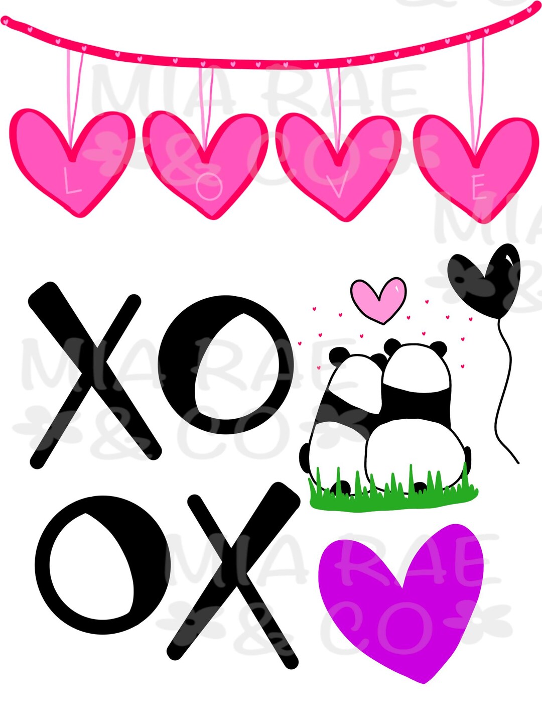 Valentines Day XOXO Digital Download Instant Downloads PNG - Etsy