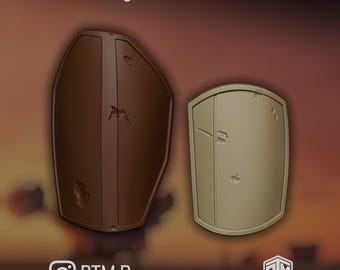 The Mandalorian - Pre Beskar Thigh Plates Armor 3D Print STL Files (Din Djarin / Axe Woves / Season 3 versions) (Digital Download)