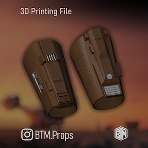 The Mandalorian - File STL per la stampa 3D di Vambrace / Gauntlet Armor (versioni Din Djarin / Death Watch / Axe Woves)