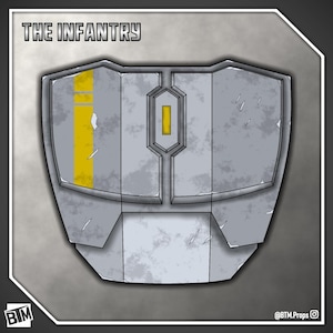 La Infantería - Armadura de placas de pecho personalizada e imprimible en 3D inspirada en The Mandalorian