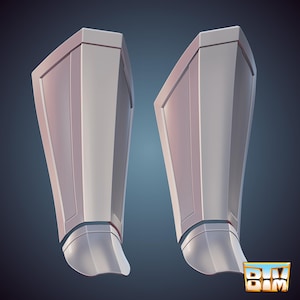 Custom Mandalorian Inspired Shin + Boot Plate 3D Print STL Files