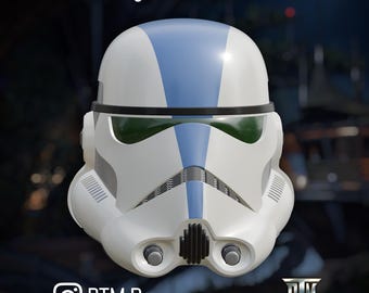 Phase 3 Triton Squad Helmet 3D Print STL Files (The Force Unleashed) (Digital Download)