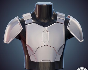 Armadura de torso personalizada e imprimible en 3D inspirada en The Mandalorian