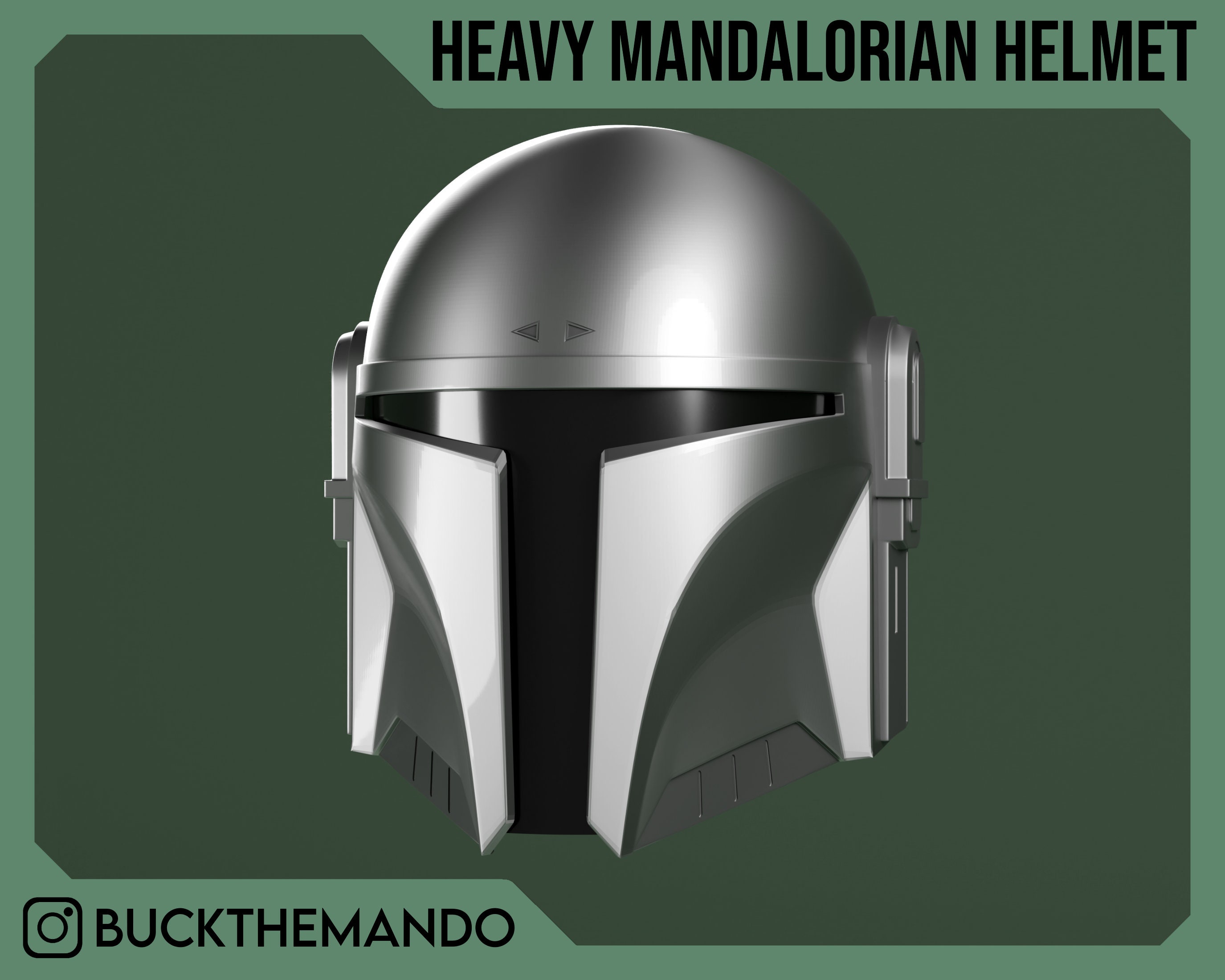 Custom Mandalorian Heavy Helmet 3D Printable STL Files Etsy