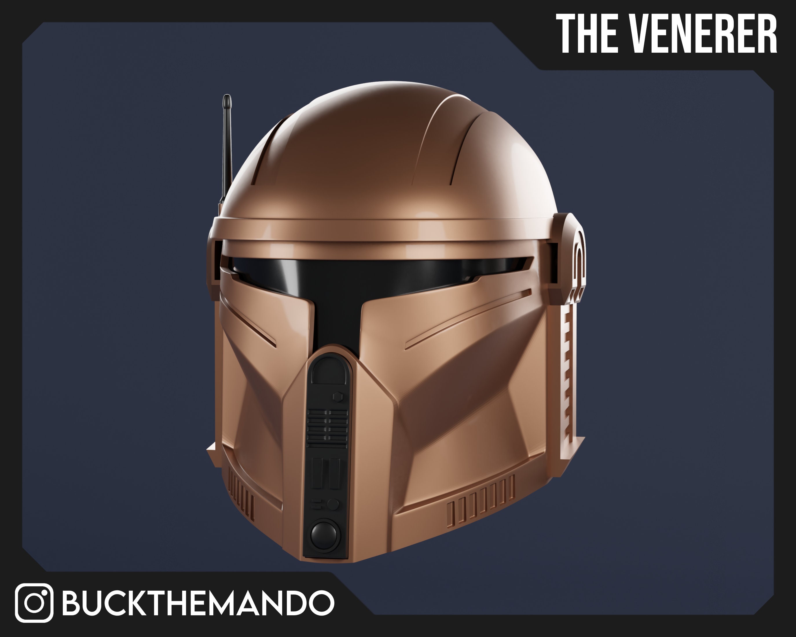The Venerer 3D Printable Mandalorian Helmet STL File | Etsy