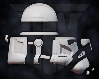 Live Action Phase 2 Clone Trooper Helmet 3D Print STL Files (Andor / Obi-Wan Kenobi / The Mandalorian) (Digital Download)