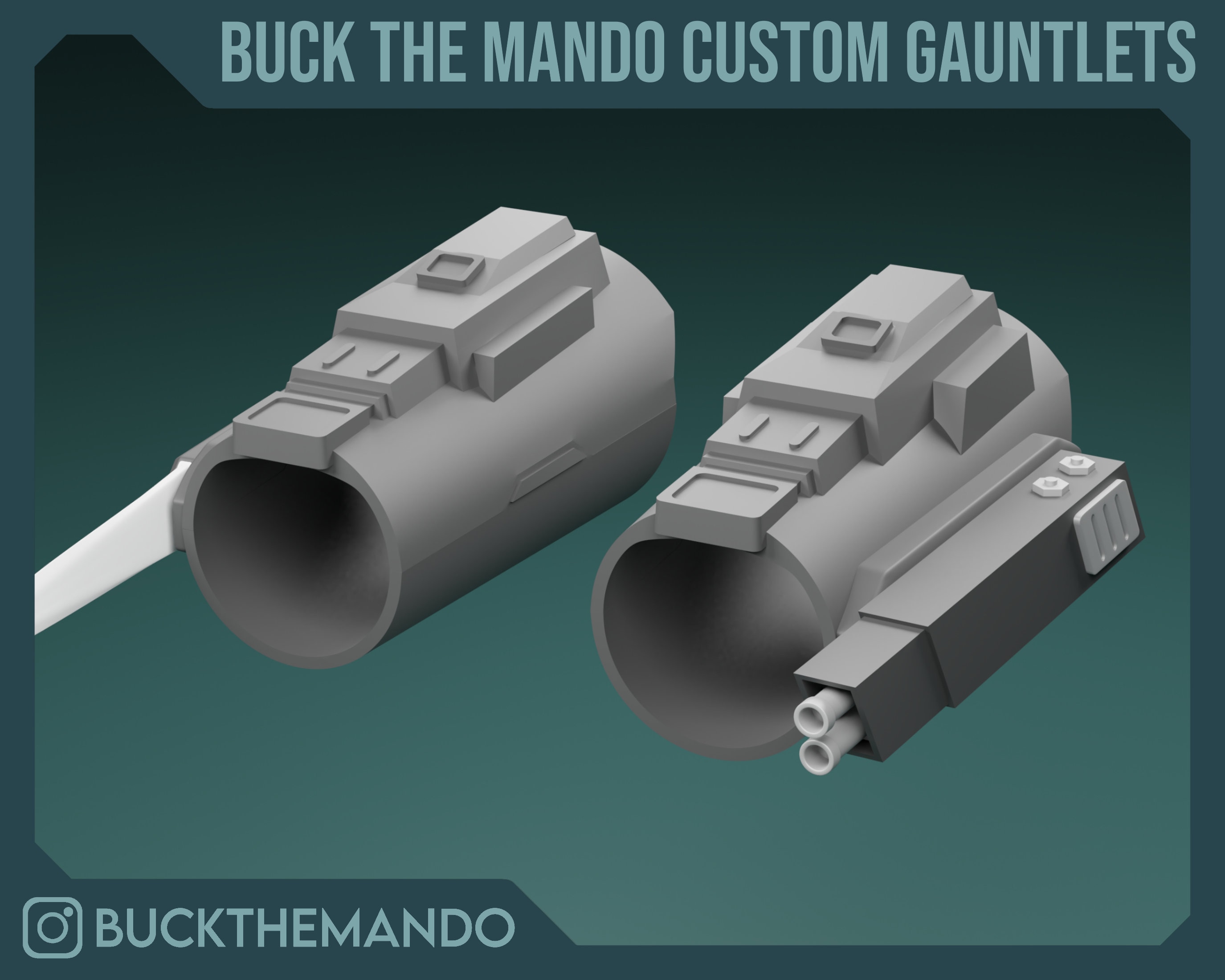 Custom Mandalorian Gauntlets / Vambraces 3D Printable STL Etsy Ireland