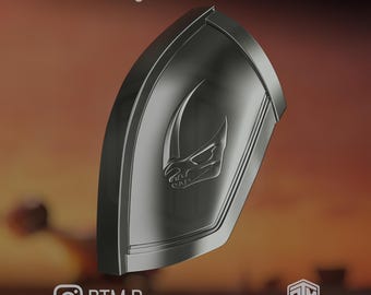 The Mandalorian - Din Djarin Beskar Shoulder Mudhorn Pauldron Armor 3D Print STL Files (Digital Download)