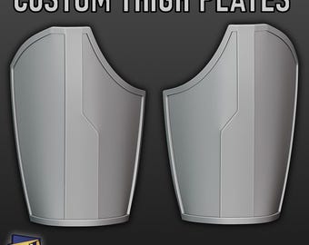 Custom Mandalorian Inspired Thigh Plate 3D Print STL Files