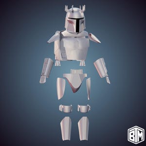 Ahsoka - Mandalorian Supercommando Armor Kit 3D-utskrift STL-filer