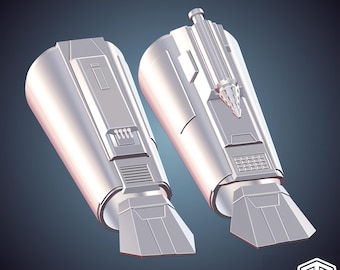 Custom Mandalorian Inspired Modular Gauntlets / Vambraces + Hand Guards 3D Print STL Files (Digital Download)