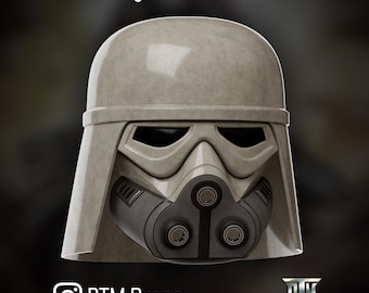 Imperial Remnant Snowtrooper Helmet Life size Replica 3D Print STL Files (Digital Download)