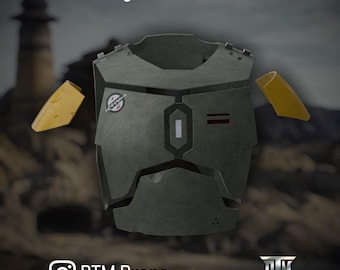 The Mandalorian - Boba Fett / Cobb Vanth "Post Sarlacc / Re-armored" Torso Armor 3D Print STL Files (Digital Download)