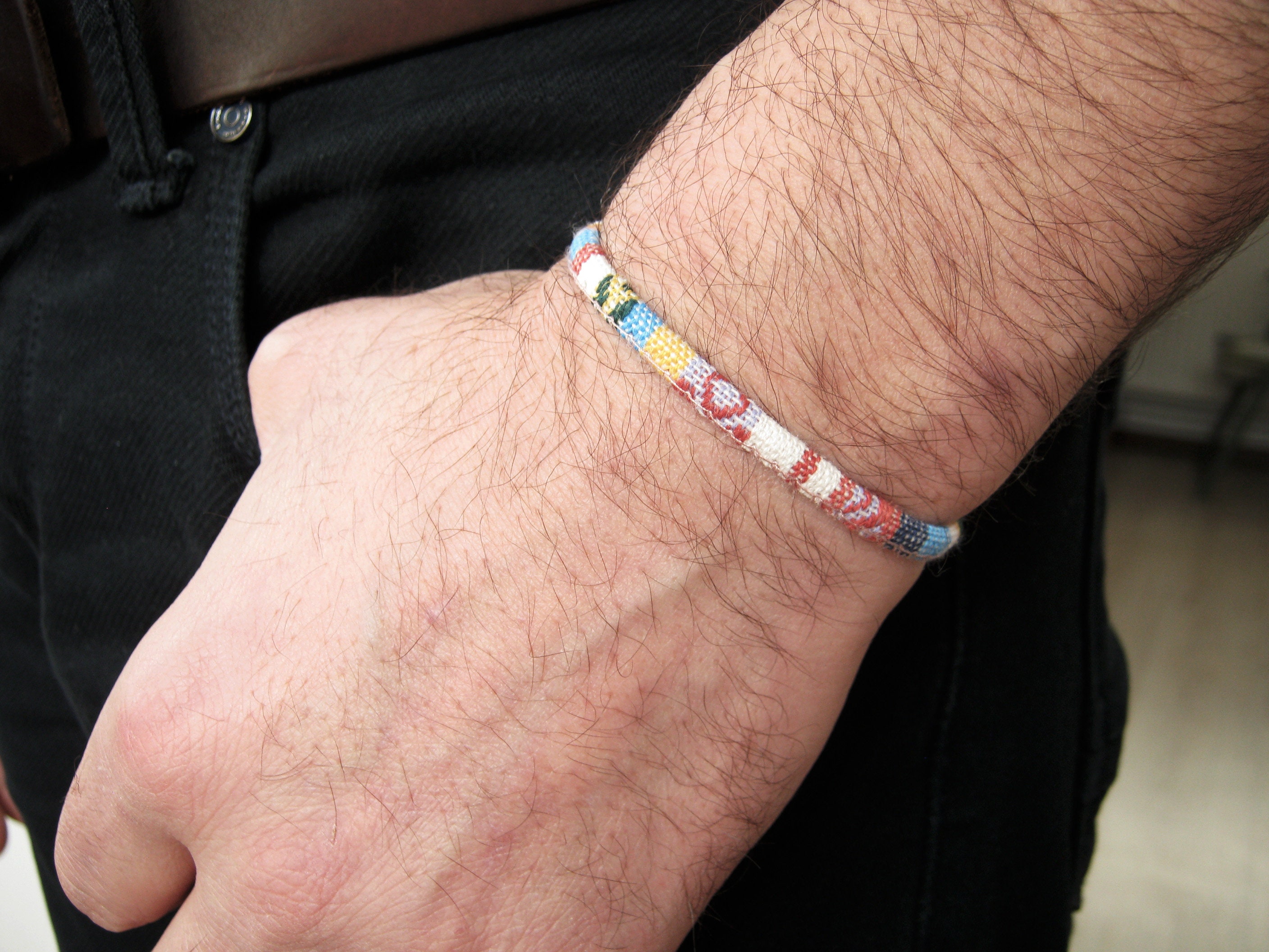 Surfer Beach Men Bracelet Summer Beach Man Look Handwoven Etsy