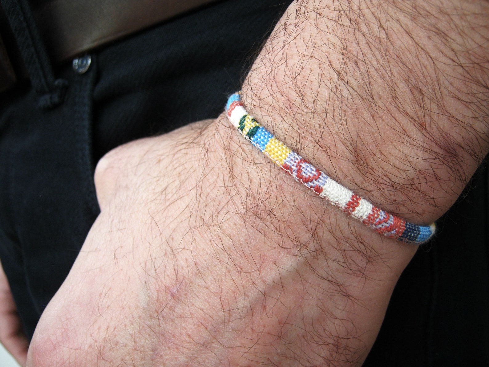 Surfer Beach Men Bracelet Summer Beach Man Look Handwoven Etsy