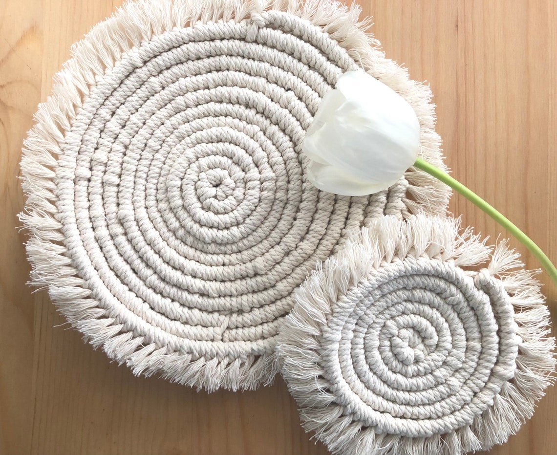 Large Macrame placemat Etsy